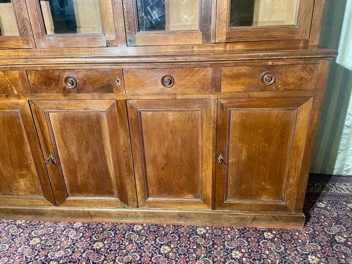 Buffet, Eight Doors Library,,, Restoration In Walnut, 19th Century.-photo-8