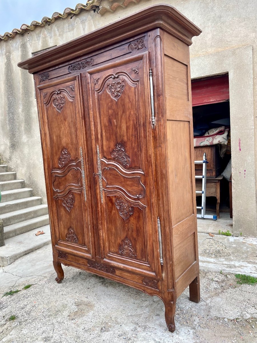 18th Century Regency Oak Wardrobe.-photo-4