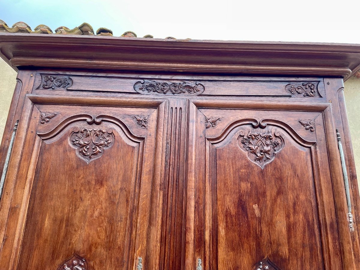 18th Century Regency Oak Wardrobe.-photo-1