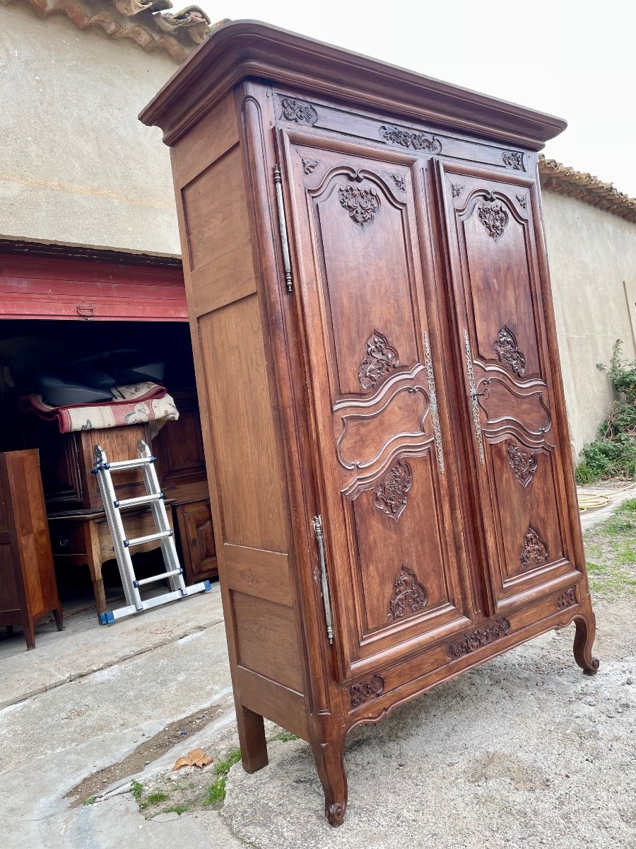 18th Century Regency Oak Wardrobe.-photo-3