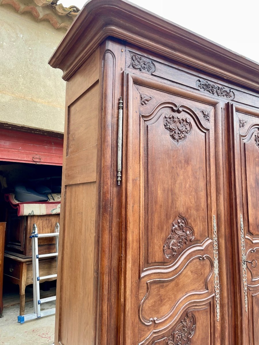 18th Century Regency Oak Wardrobe.-photo-4