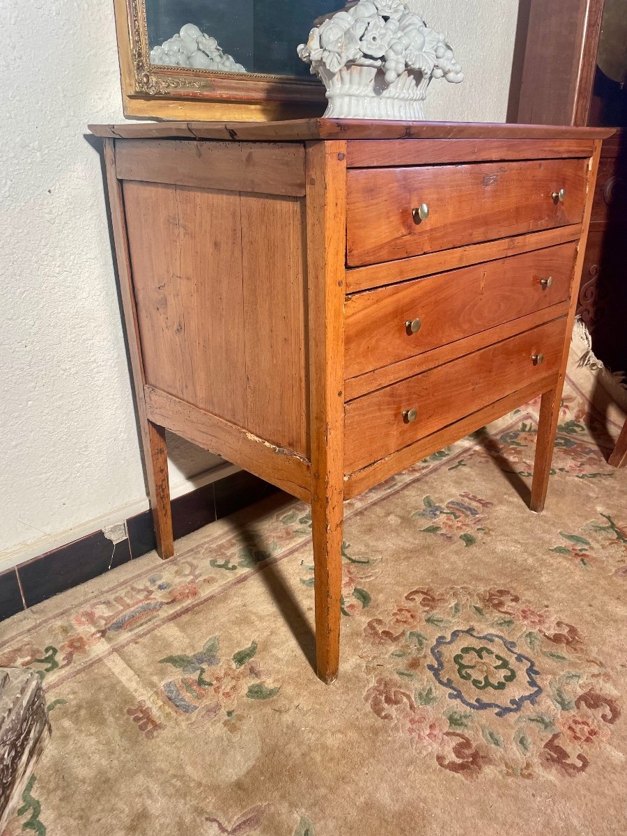 Petite Commode Directoire En Merisier D époque XVIIIem Siècle.-photo-3