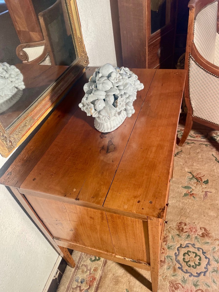 Petite Commode Directoire En Merisier D époque XVIIIem Siècle.-photo-4