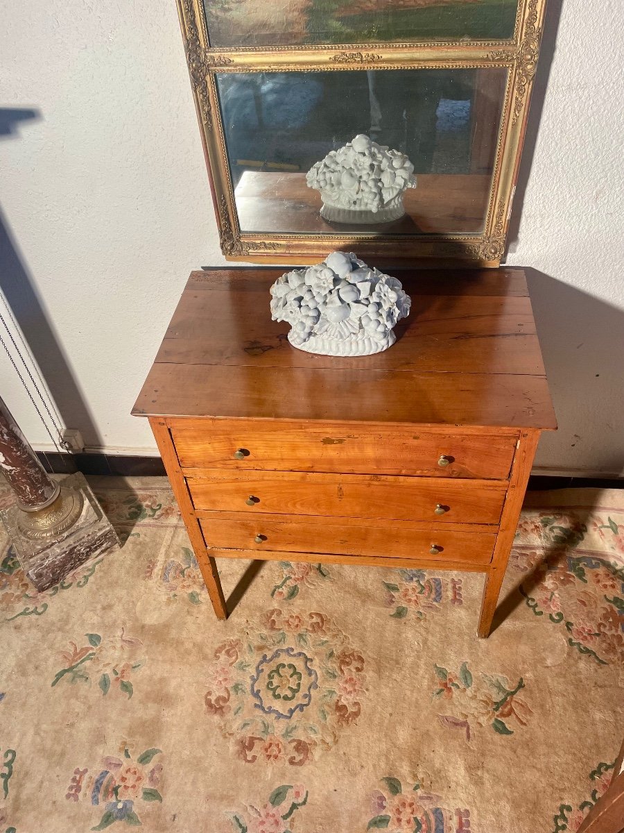 Petite Commode Directoire En Merisier D époque XVIIIem Siècle.-photo-5