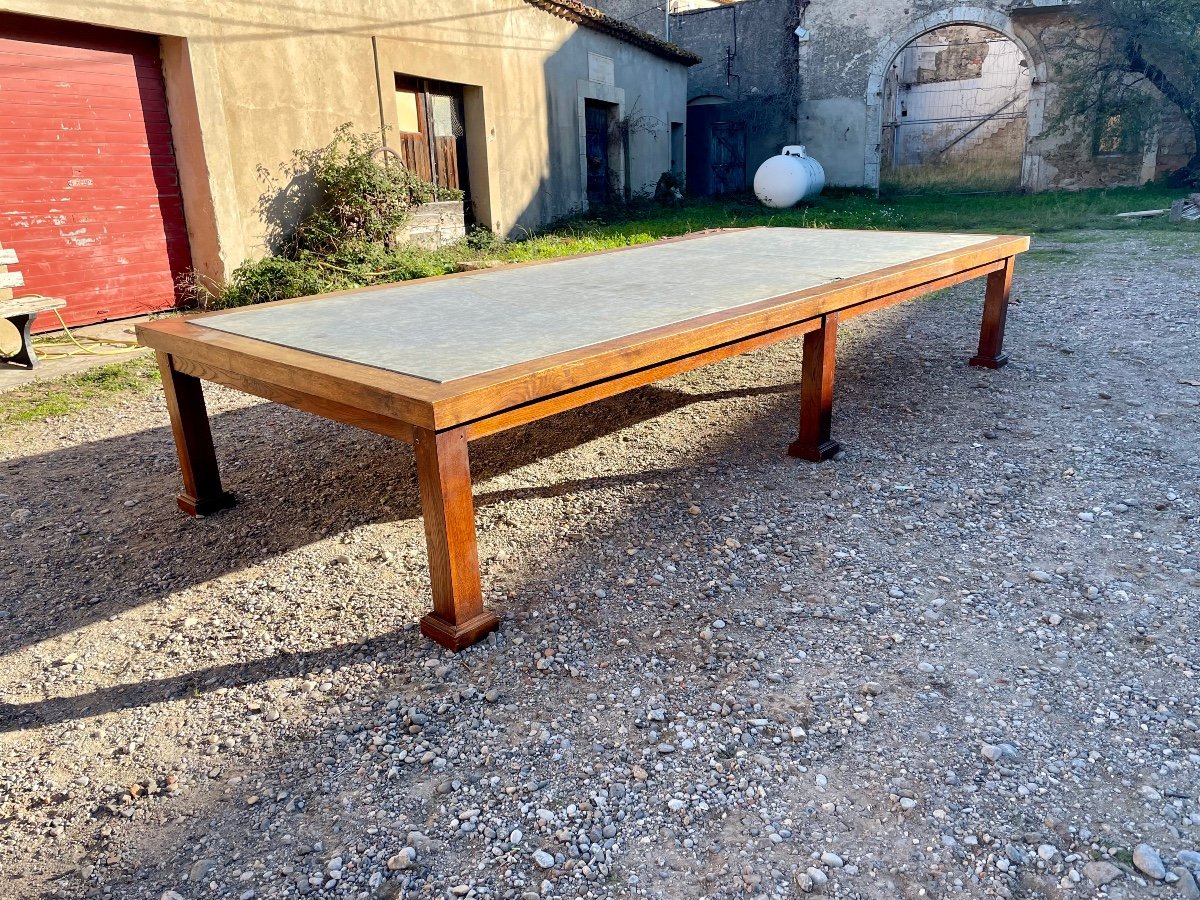 Grande  Table De Réunion  En Chêne  1950.