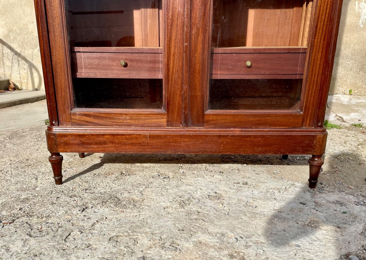 Louis XVI Mahogany Display Cabinet Library, 19th Century.-photo-4