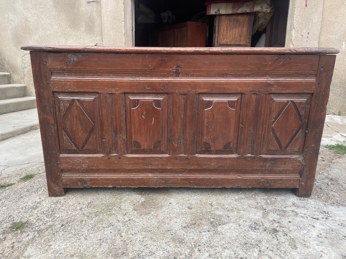 Louis XIII Chest, In Walnut, 17th Century.-photo-2