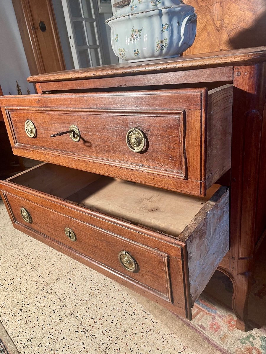 Petite Commode Provençale Louis XV En Noyer D époque XVIIIem.-photo-1