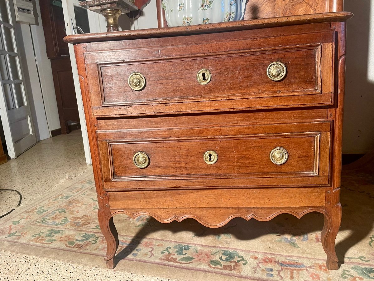 Petite Commode Provençale Louis XV En Noyer D époque XVIIIem.-photo-4