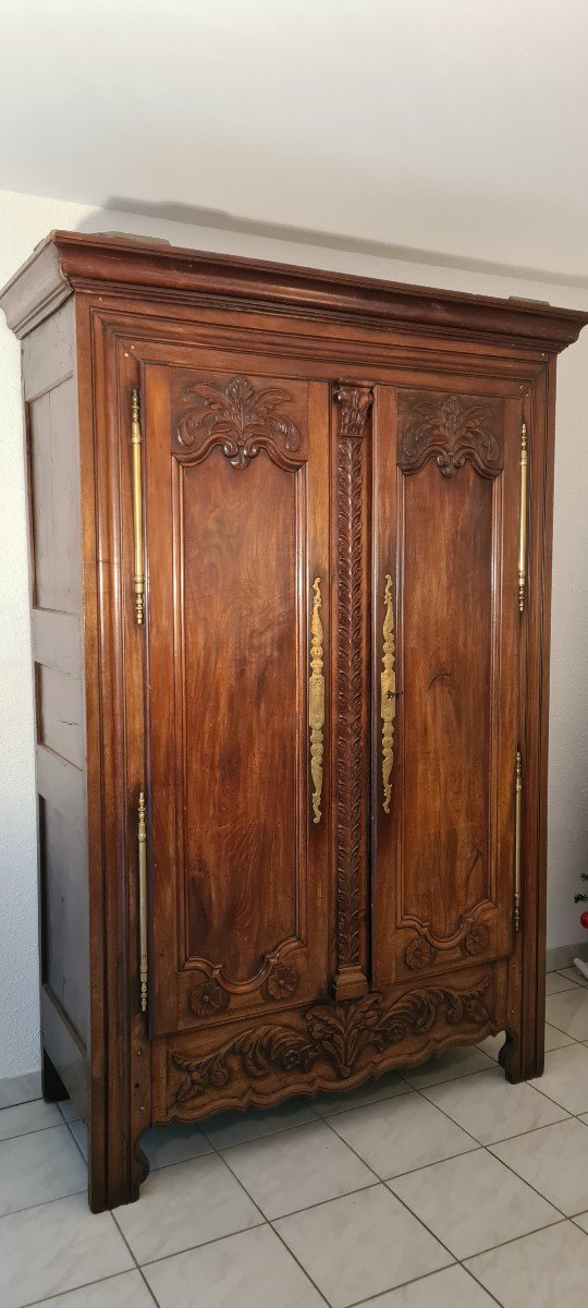 Louis XIV Style Oak Wardrobe From The 19th Century-photo-3