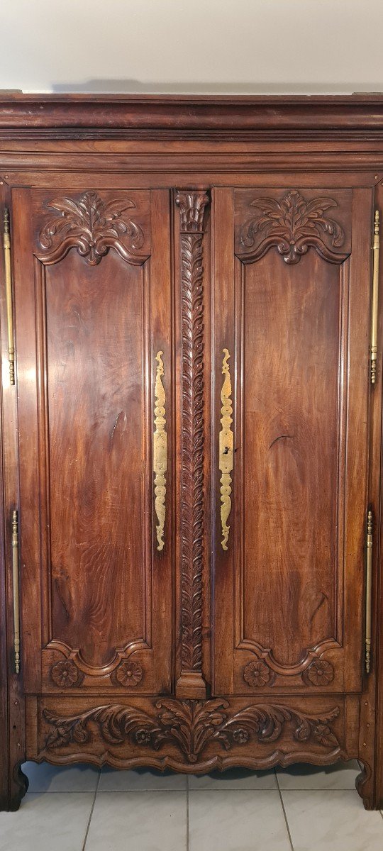 Louis XIV Style Oak Wardrobe From The 19th Century-photo-1