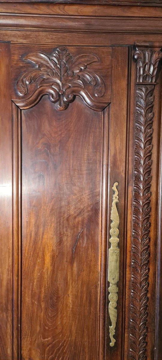 Louis XIV Style Oak Wardrobe From The 19th Century-photo-2