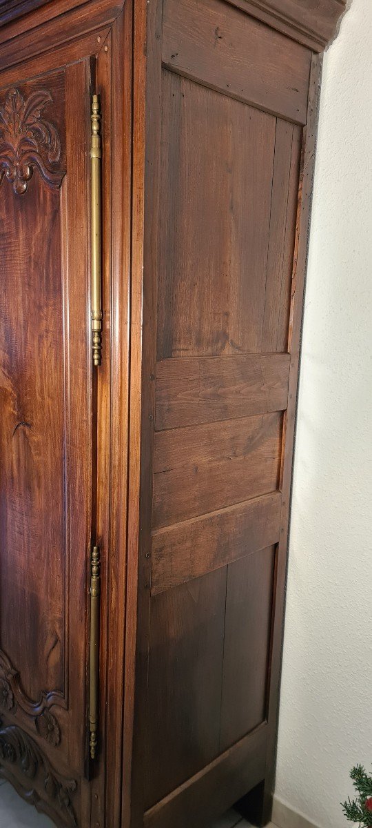 Louis XIV Style Oak Wardrobe From The 19th Century-photo-3