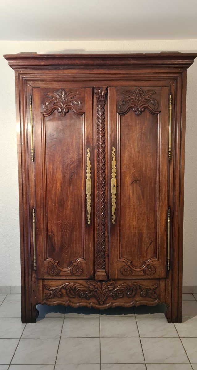 Louis XIV Style Oak Wardrobe From The 19th Century