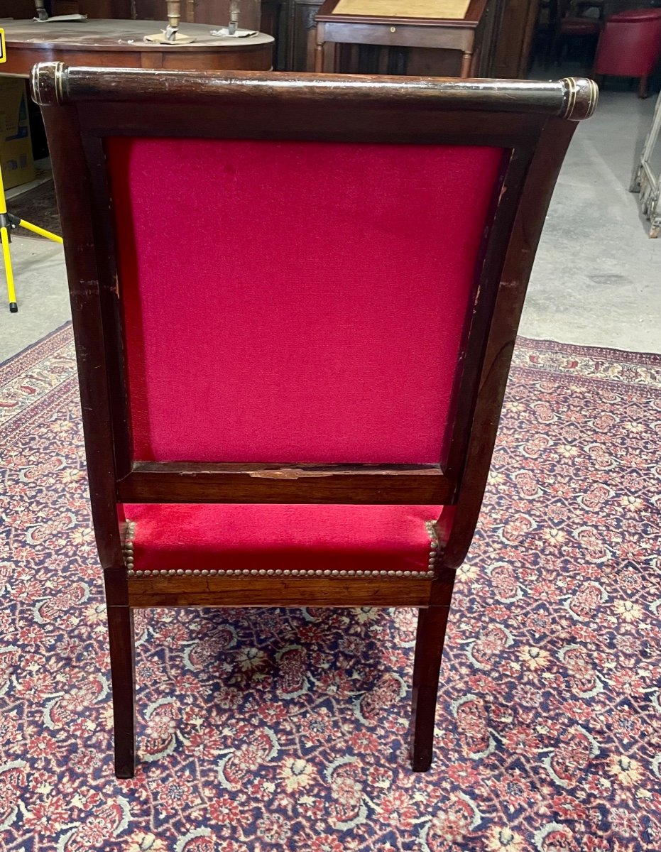 Charles X Armchair, In Rosewood, 19th Century Period, -photo-6