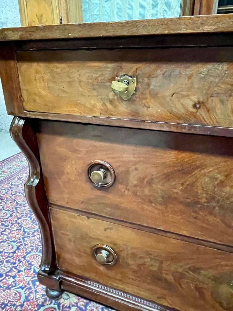 19th Century English Mahogany Chest Of Drawers.-photo-4