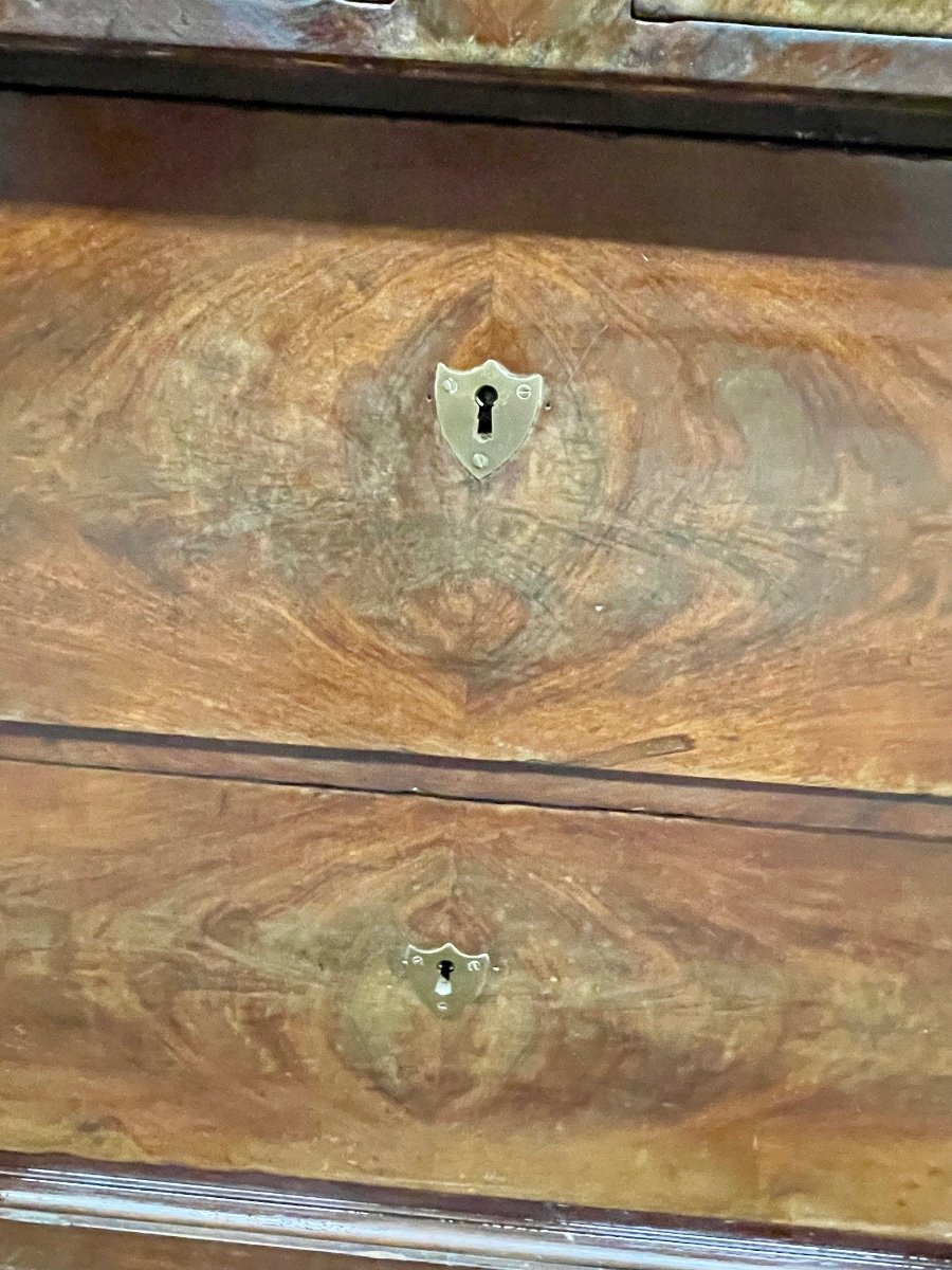 Commode Anglaise En Acajou D’époque XIXé Siècle.-photo-1