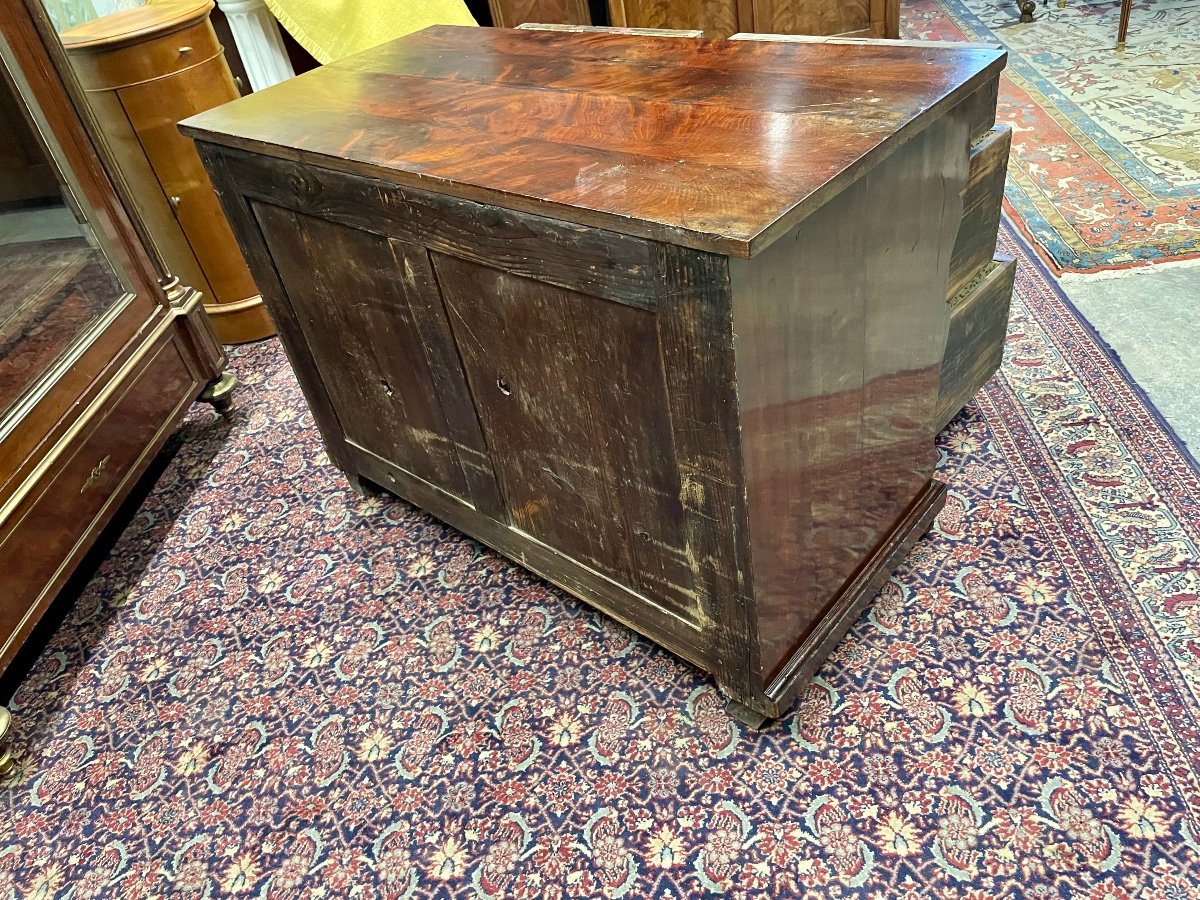 19th Century English Mahogany Chest Of Drawers.-photo-3