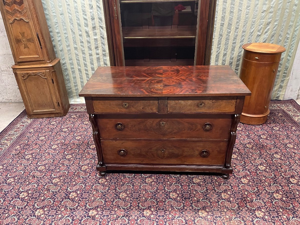 19th Century English Mahogany Chest Of Drawers.-photo-5