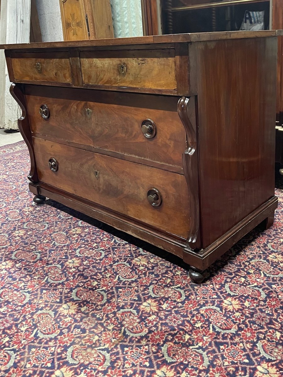 19th Century English Mahogany Chest Of Drawers.-photo-6