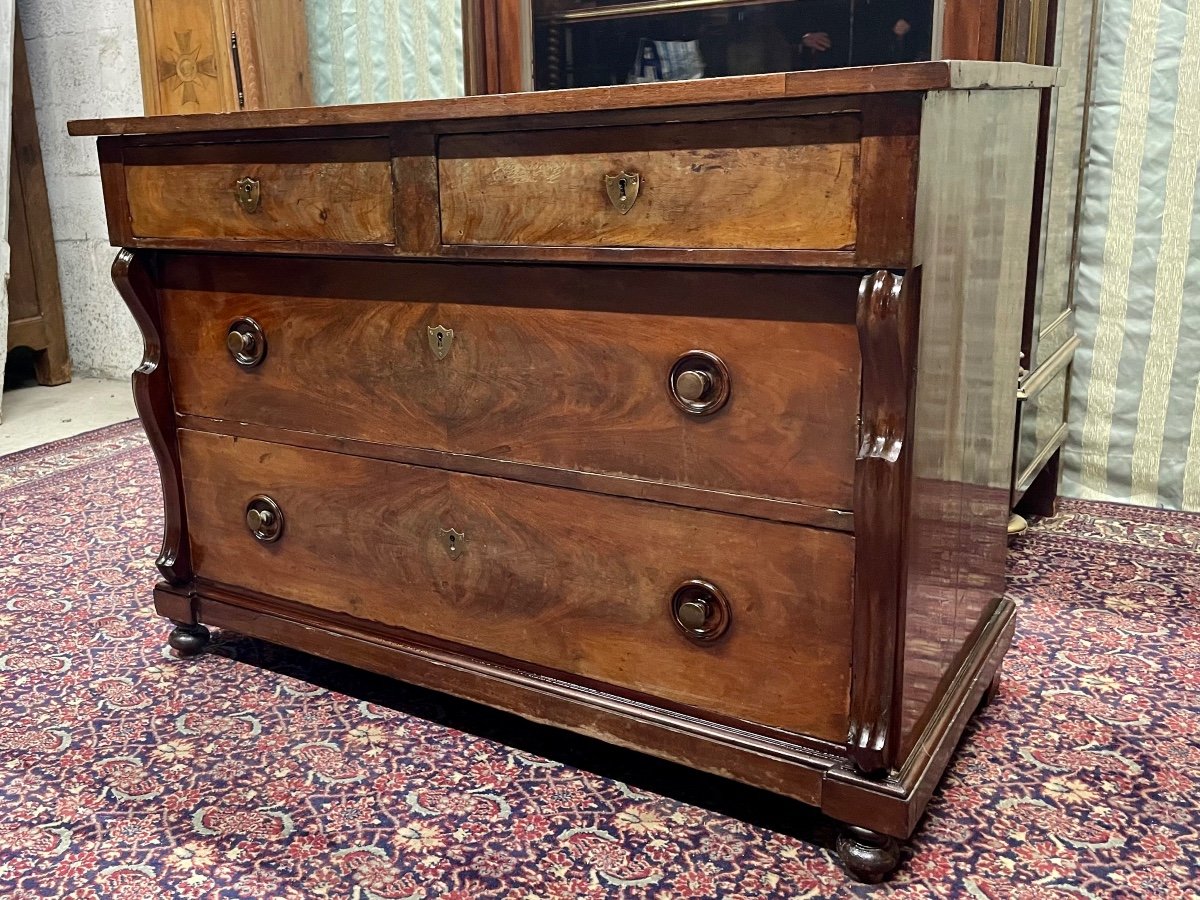 19th Century English Mahogany Chest Of Drawers.-photo-7