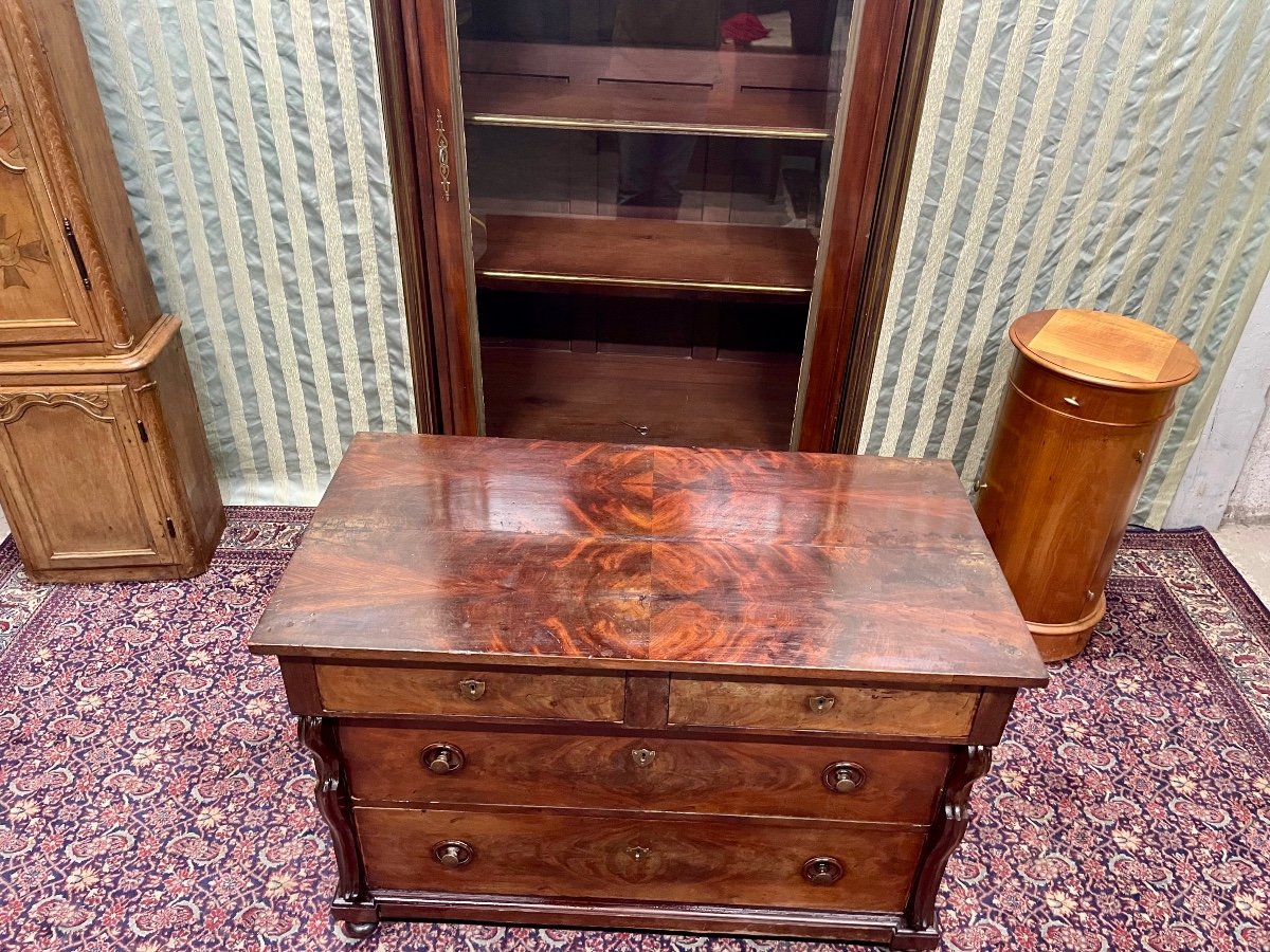 19th Century English Mahogany Chest Of Drawers.-photo-8