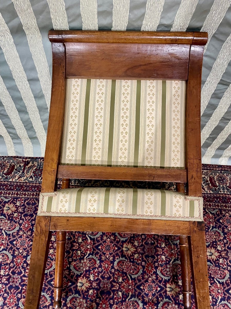 Armchair, Directoire In Walnut, 18th Century -photo-8