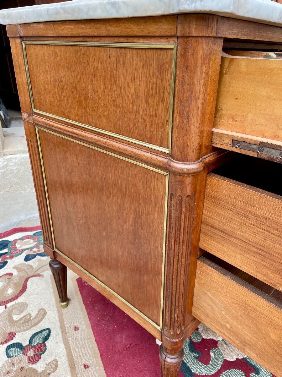 Commode,,, Secrétaire, Louis, XVI, Acajou D’époque XIXe Siècle.-photo-5