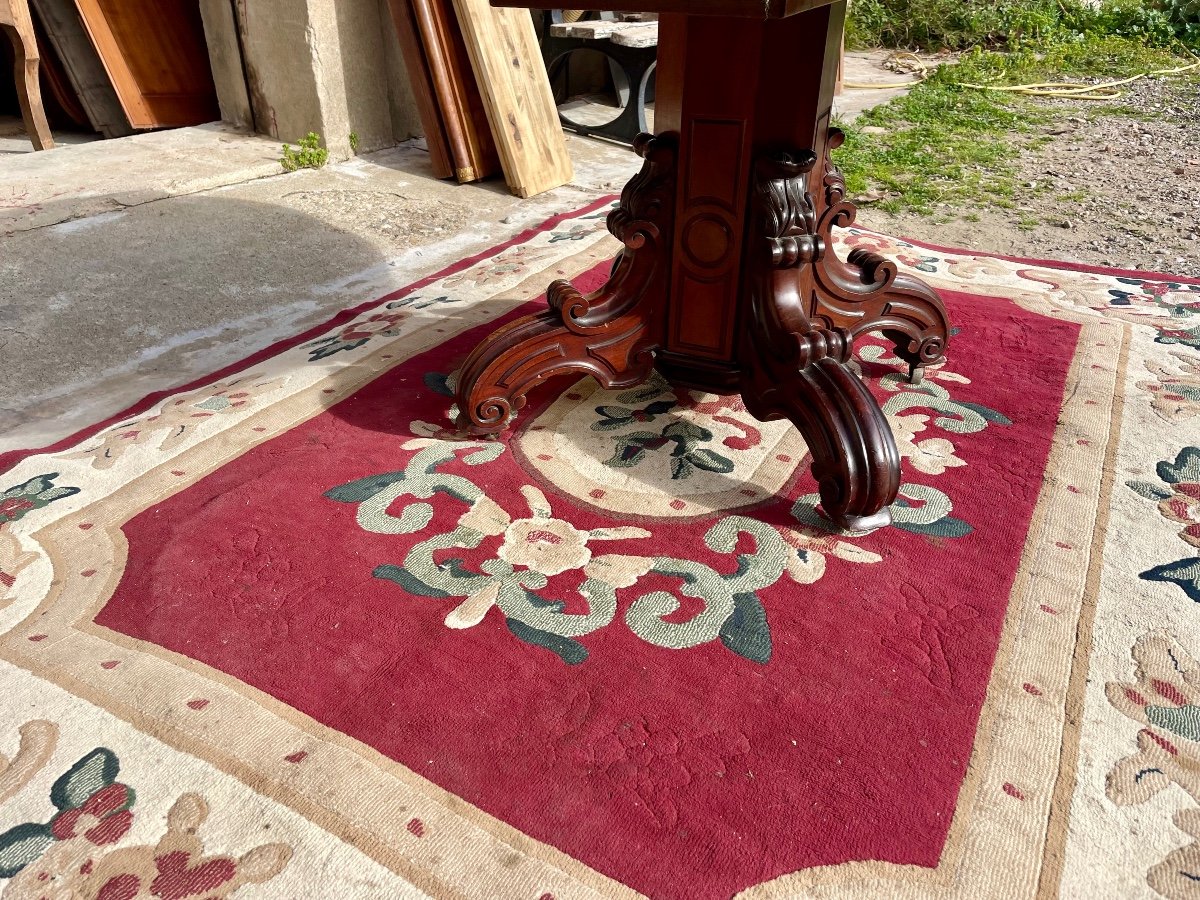 Table, Guéridon En Acajou D’époque, Napoléon III , XIXé Siècle.-photo-5