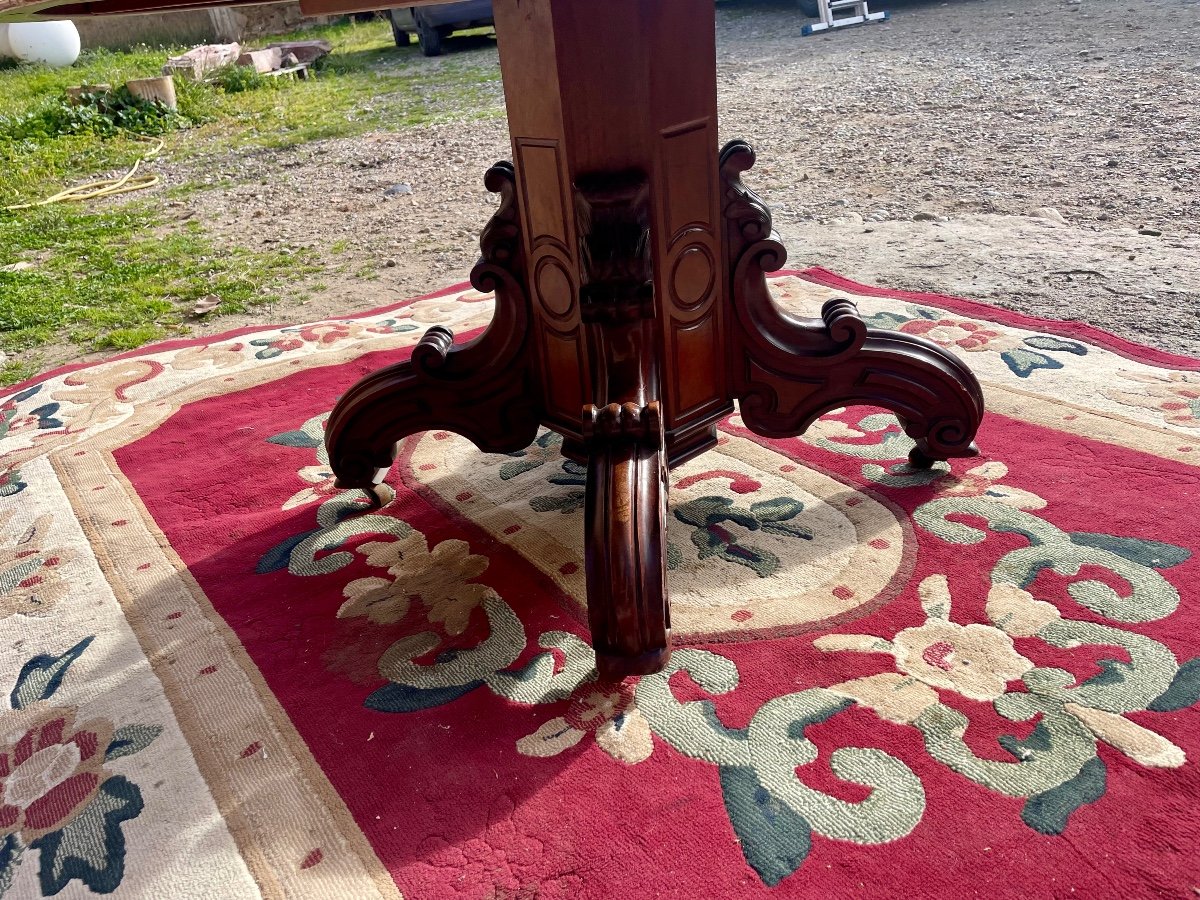 Table, Guéridon En Acajou D’époque, Napoléon III , XIXé Siècle.-photo-6