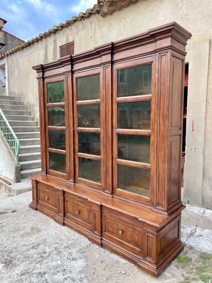 Large Library,,,directoire In Walnut, Solid Period, 1930.-photo-2