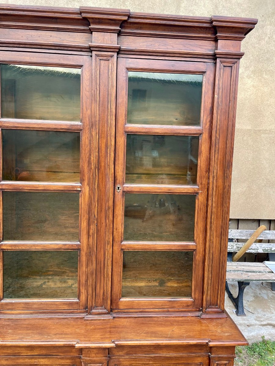 Large Library,,,directoire In Walnut, Solid Period, 1930.-photo-4