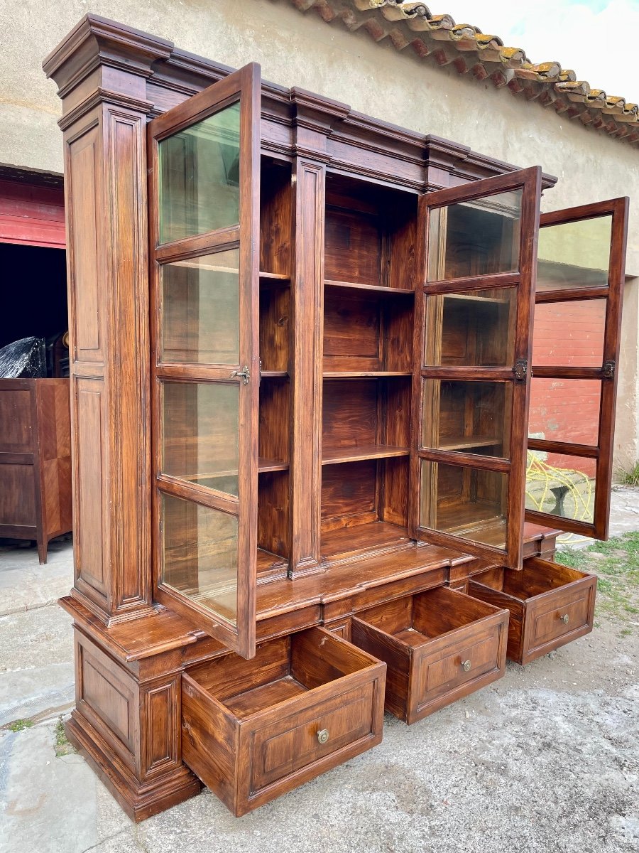 Large Library,,,directoire In Walnut, Solid Period, 1930.-photo-8