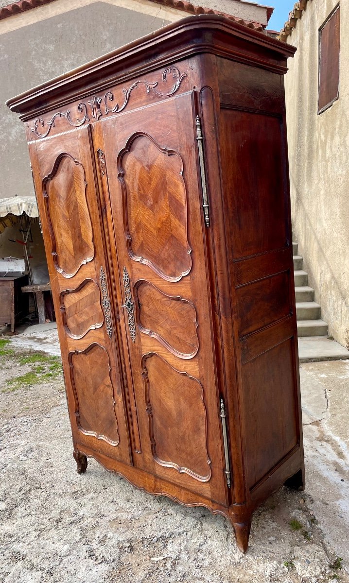 Louis XV Wardrobe In Cherry Wood From The 18th Century. -photo-1