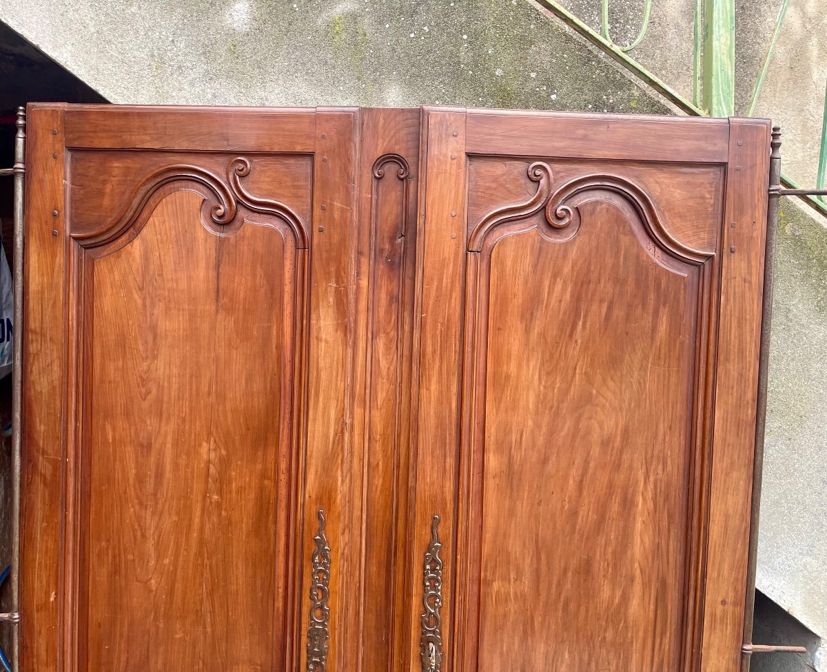 Pair Of Louis XV Cherry Wood Doors From The 17th Century.-photo-3