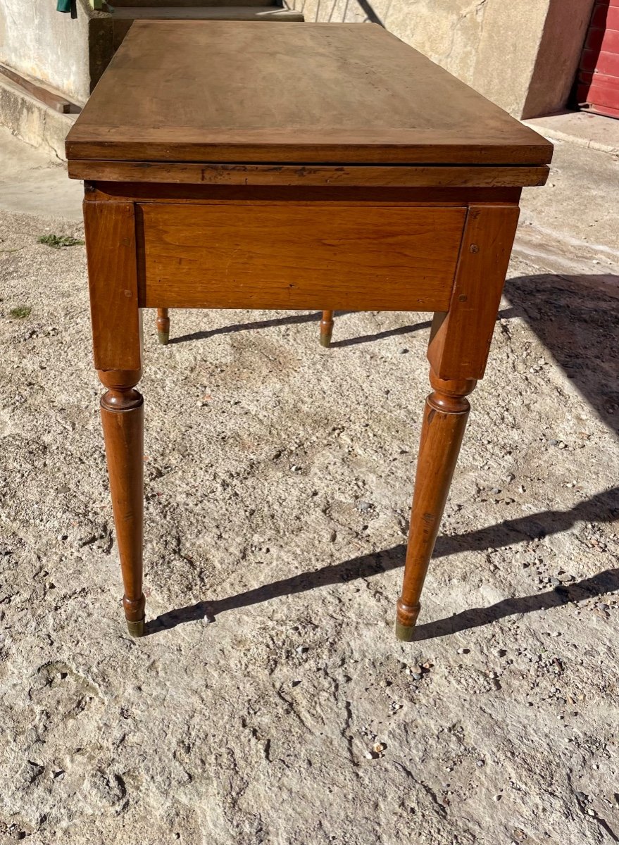 Table A Jeux Louis XVI En Noyer D époque XVIIIem Siècle.-photo-4