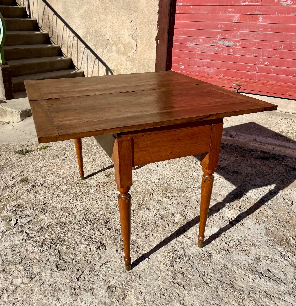 Table A Jeux Louis XVI En Noyer D époque XVIIIem Siècle.-photo-8