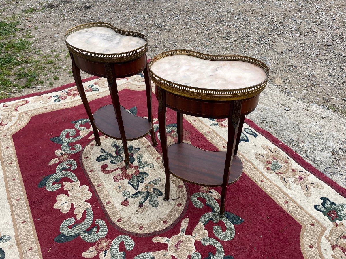 Pair Of Louis XV Mahogany Bedside Tables, 1900.-photo-6