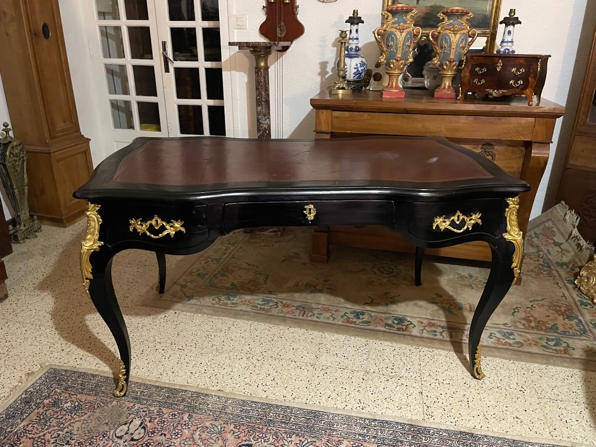 Bureau Louis XV Double Face, D’époque XIXe Siècle 