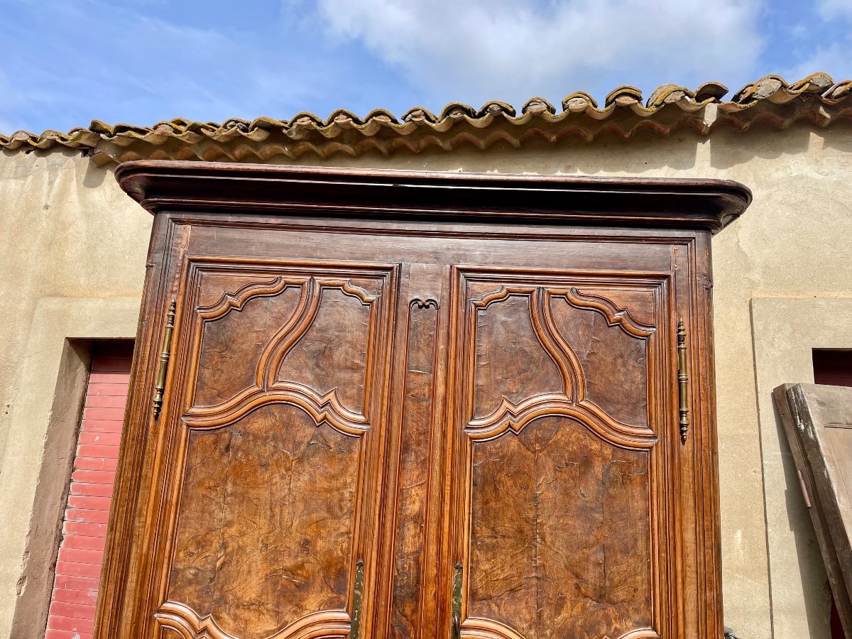 Armoire,,bressane Louis XV En Noyer D époque XVIIIem Siècle.-photo-4