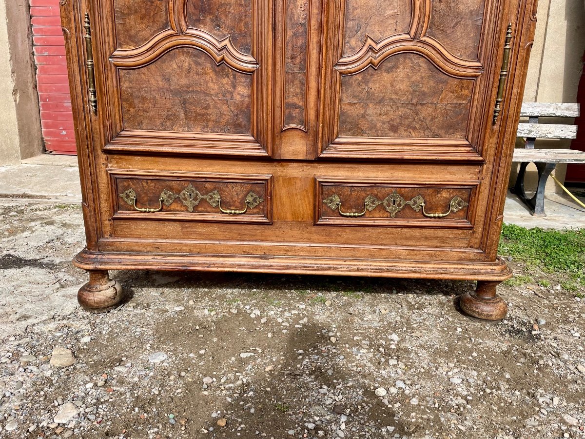 Louis XV Bressane Walnut Wardrobe From The 18th Century.-photo-6