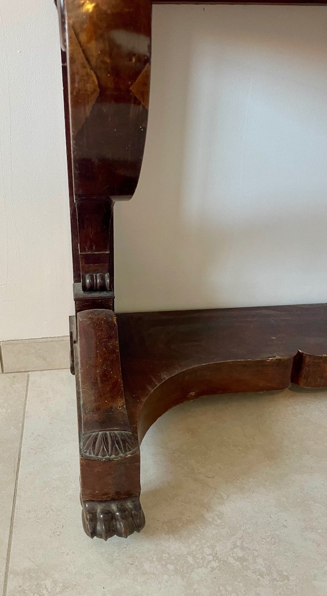 Dressing Table, Empire In Mahogany From The 19th Century.-photo-2