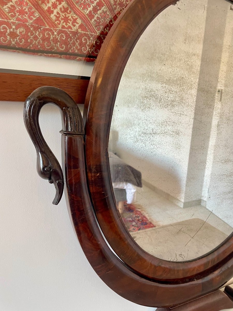 Dressing Table, Empire In Mahogany From The 19th Century.-photo-6