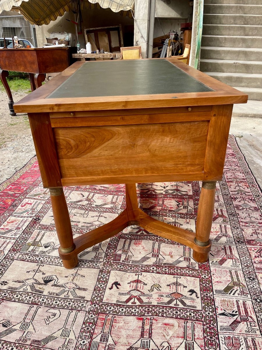 Desk, Double-sided Empire Walnut, 1900s.-photo-7