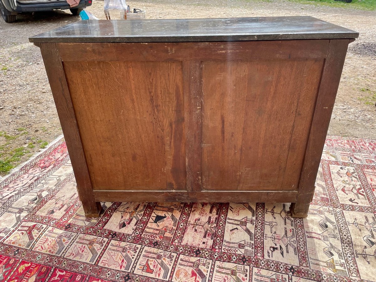 Two-door Buffet, Empire, Stamped, In Mahogany From The 19th Century.-photo-6