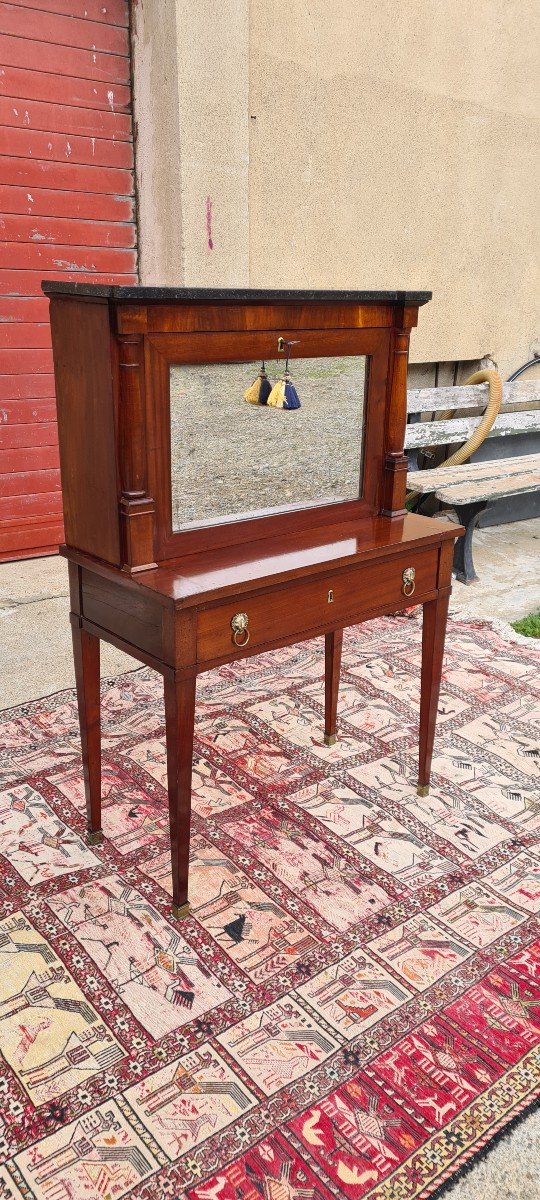 Bonheur Du Jour Empire Mahogany Desk, 19th Century -photo-2