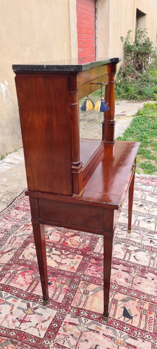 Bonheur Du Jour Empire Mahogany Desk, 19th Century -photo-2