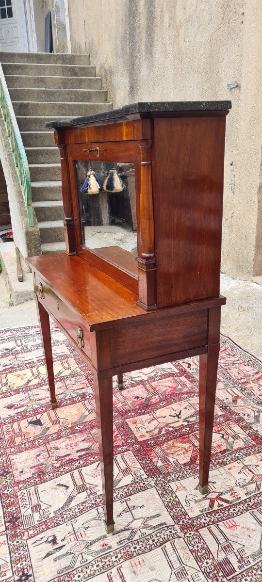 Bonheur Du Jour Empire Mahogany Desk, 19th Century -photo-3