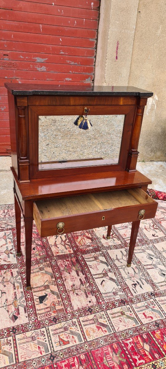 Bonheur Du Jour Empire Mahogany Desk, 19th Century -photo-6