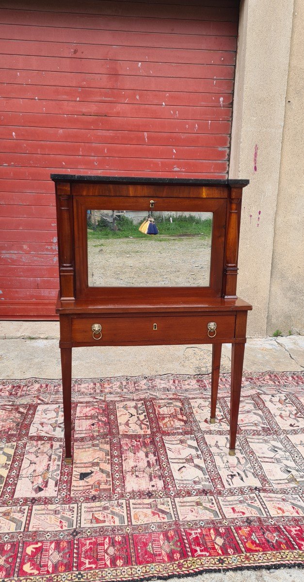 Bonheur Du Jour Empire Mahogany Desk, 19th Century 